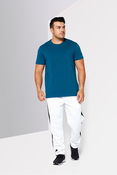 Dkny Men Regular Fit Brand Logo Sweatpants, White