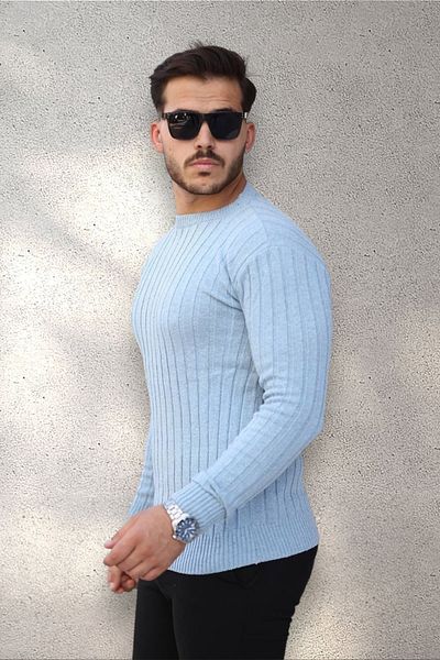 BİRBEYSTORE Pulover Slimfit Tricotaj pentru bărbați