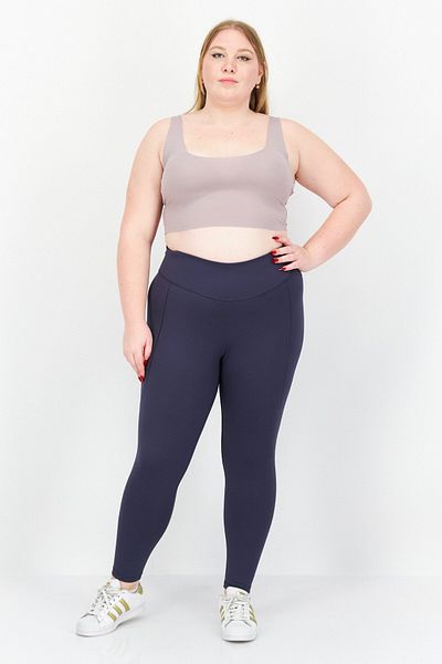 adidas Women Plus Size Training Leggings, Navy