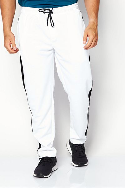 Dkny Men Regular Fit Brand Logo Sweatpants, White