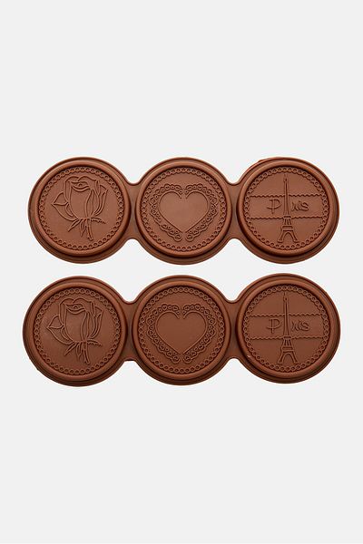 iBiLi Petit Choc Lamour Cookie Cutters Kit And 6 Molds Set, Blue