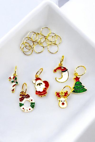 PETEK AKSESUAR NEW YEAR'S THEMED 20 PIECES HAIR EARRING SET