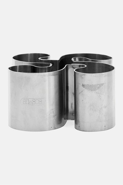 iBiLi Stainless Steel Cross Shape Dough Cutter, Silver