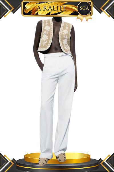 SCA Vest with Ethnic Pattern