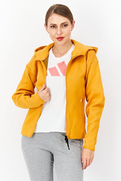 adidas Women Sportswear Fit Long Sleeve Training Sweatshirts, Orange