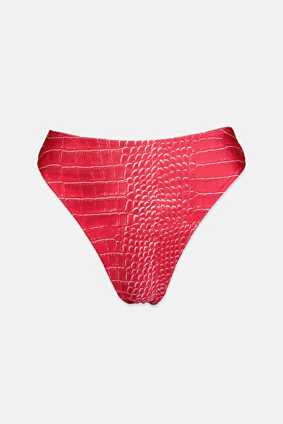 BOOHOO بيكيني سفلي مطبوع للنساء، وردي فوشيا