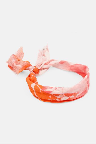 Bcbgeneration Women Floral Print Soft Lightweight Hair Band, Pink Combo