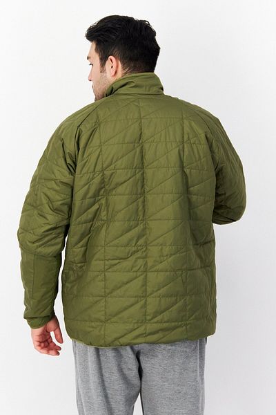adidas Men Sportswear Fit Long Sleeve Synthetic Insulated Jacket, Olive