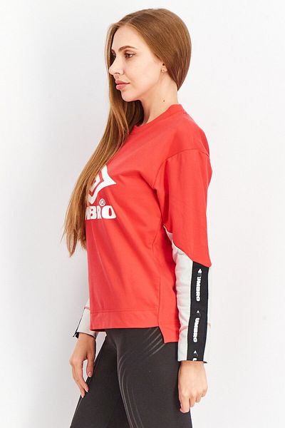 UMBRO Women Sportswear Fit Brand Logo Sweatshirt, Red