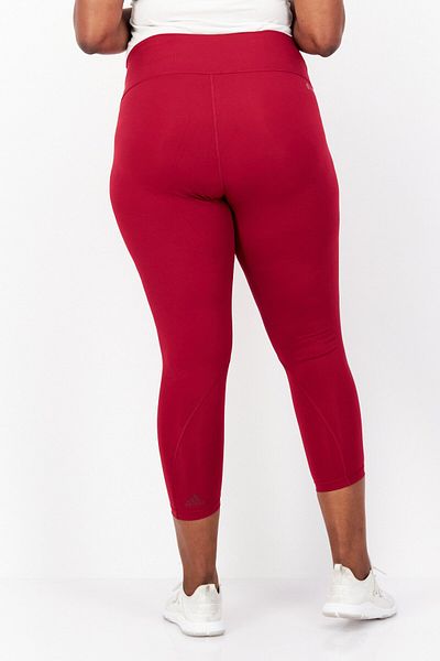 adidas Women Plus Size High Rise Training Leggings, Maroon