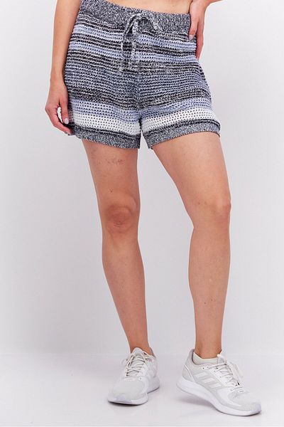 LUCKY BRAND Women Crochet Oversize Basic Shorts, Grey Combo