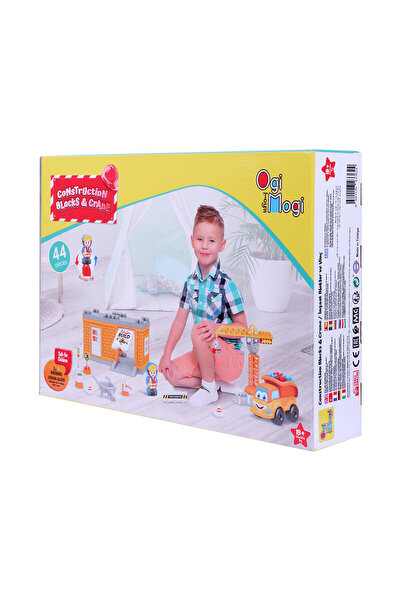 Ogi Mogi Toys مكعبات البناء والرافعة 44 قطعة