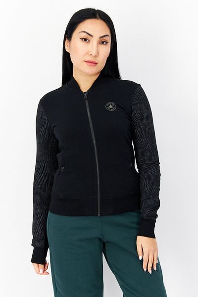 converse Women Sportswear Fit Full Zip Training Sweatshirt, Black