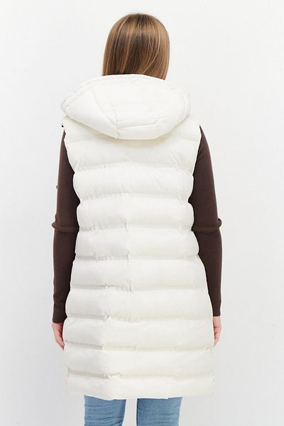 Bcbgeneration Women Plain Puffer Vest, Ivory