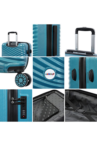 Biggdesign Valisă Moods Up Blue Dimensiune mică de 20 inchi