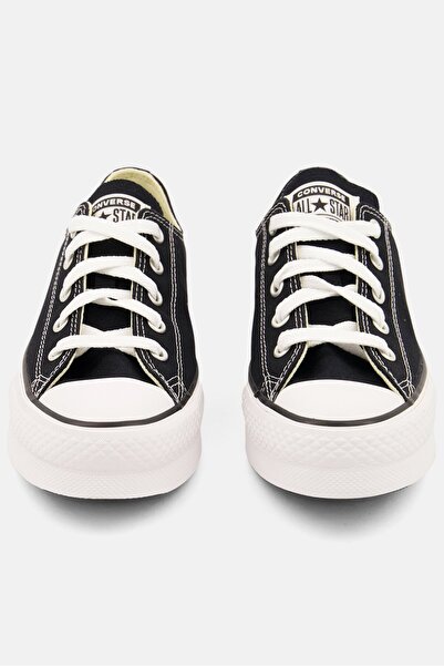 Converse Kids Boy Eva Lift Ox Lace Up Casual Shoes, Black