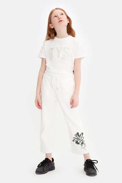 Tyess Bg Store Girls' Ecru Sweatpants 23Ss0Tj4214