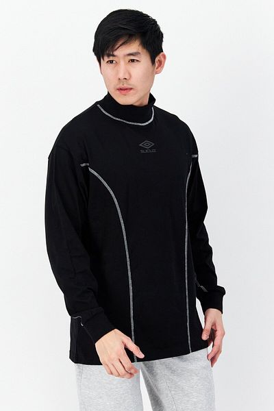 UMBRO Men Sportswear Fit Long Sleeve Training Sweatshirts, Black