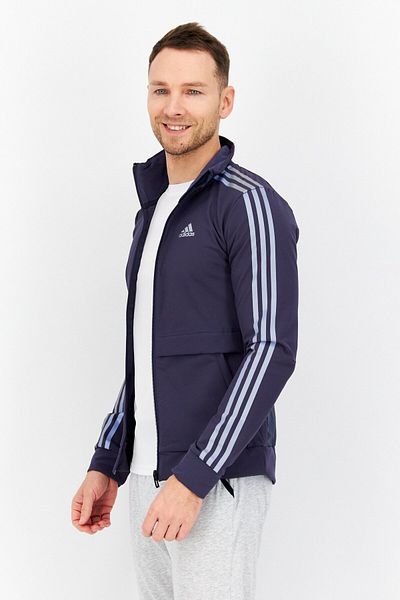adidas Men Sportswear Fit Long Sleeve Training Jacket, Navy