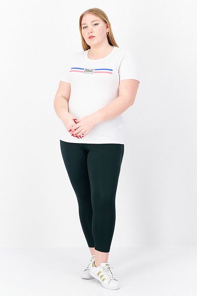 EVERLAST Women Sportswear Fit Training Top, White Combo