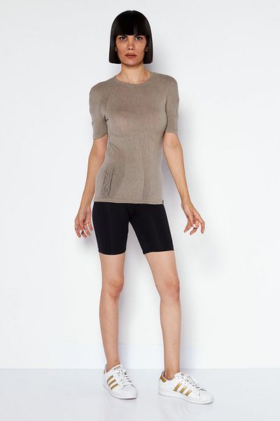 adidas Women Sportswear Fit Short Sleeves Training Top, Light Grey