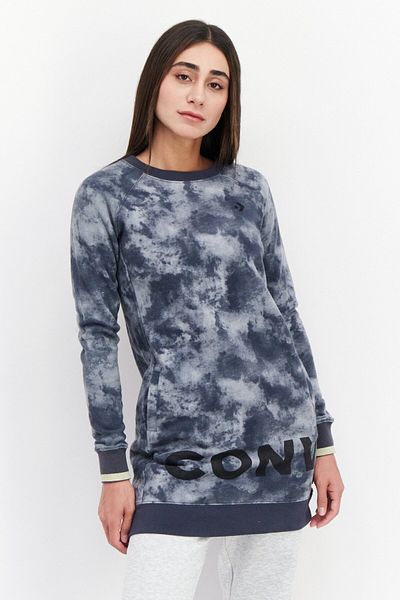 converse Women Sportswear Fit Long Sleeves Outdoor Sweatshirt, Grey Combo