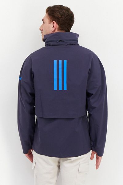 adidas Men Sportswear Fit Long Sleeve Outdoor Jacket, Blue