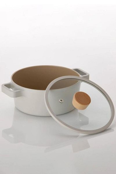 NEOFLAM Fika Aluminum Cast Pot with Glass Lid 18cm D-neof18c