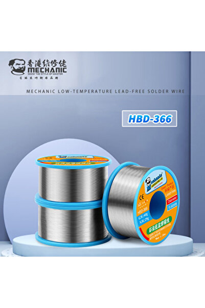 MECHANIC سلك لحام خالٍ من الرصاص HBD-366 بقطر 0.8 مم، متوفر بأطوال 0.3/0.4/0.5/0.6/0.8 مم، وزن 40 غرام، مناسب للحام BGA