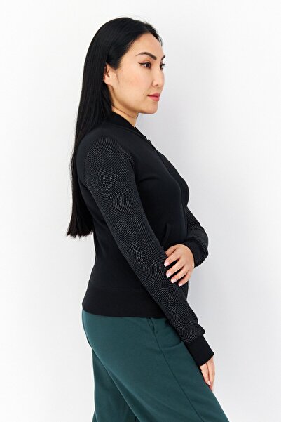 Converse Women Sportswear Fit Full Zip Training Sweatshirt, Black