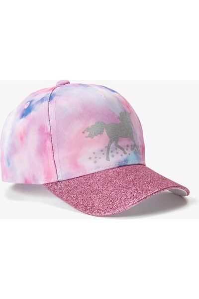 Koton Shiny Tie-Dye Patterned Unicorn Cap Hat