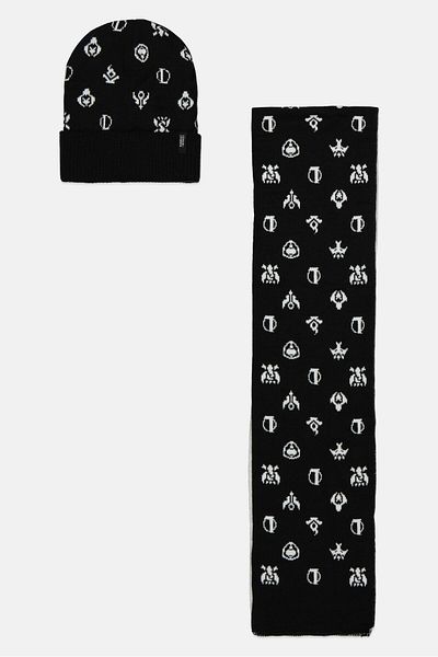 DIFUZED League Of Legends Beanie And Scarf Gift Set, Black Combo