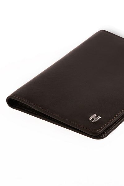 HELMBROOK Milton Γνήσιο Δερμάτινο Καφέ Unisex Δερμάτινο Χειροποίητο Θήκη διαβατηρίου Rfid Protect
