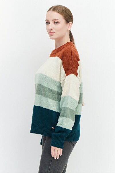 O'Neill Women Colorblock Sweater, Beige Combo