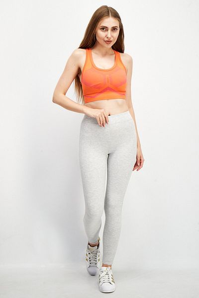 adidas Women Brand Logo Padded Sports Bra, Orange