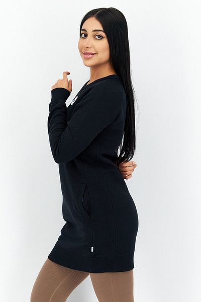 converse Women Crew Neck Brand Logo Sweatshirt, Black Combo