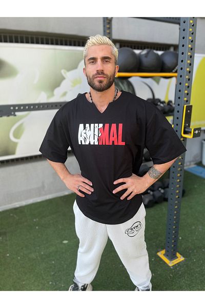 GRANDE SPORTS Μπλουζάκι Fitness Gym Animal Athlete