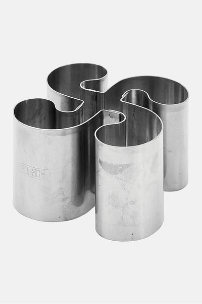iBiLi Stainless Steel Cross Shape Dough Cutter, Silver