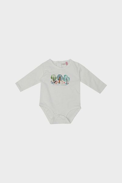 Layette Bg Store Baby Girl Ecru Bodysuit 22Fw0Lt7501