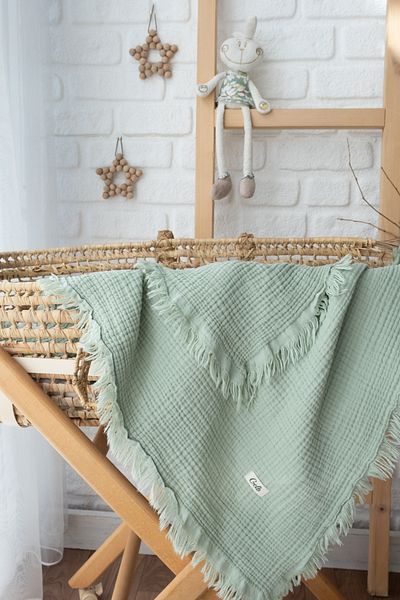 GELB Muslin 4 Layer Baby Blanket 110cm X 110cm 100% Natural Organic Cotton
