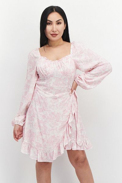 Bcbgeneration Women Allover Print Mini Dress, Pink Combo