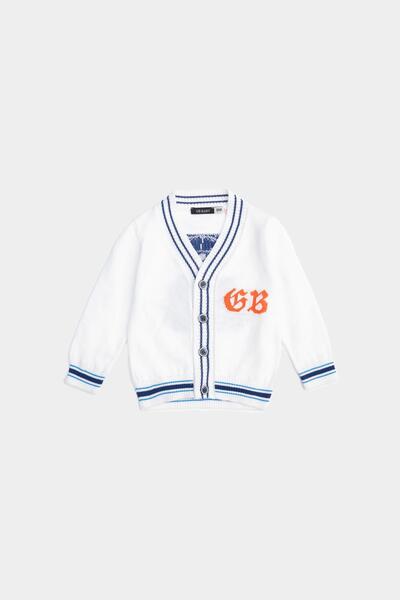 GB Baby Bg Store Baby Boy Weiß Strickjacke 23pssbg1707
