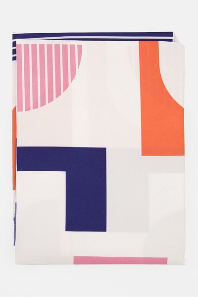 ALLURE Delmar Shower Curtain, White Combo