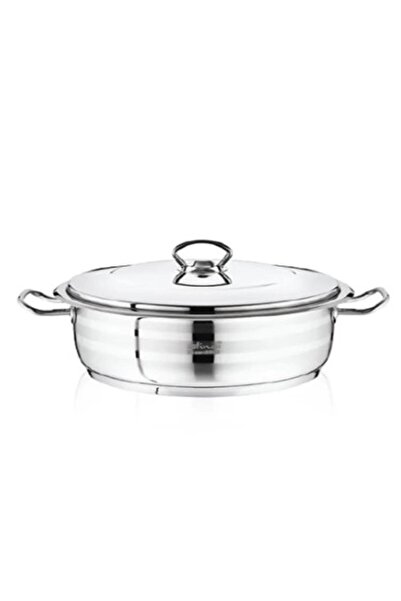 SAFINOX Flavia Çelik Basık Indiksiyon Tencere 28x9 Cm-5.5 Litre