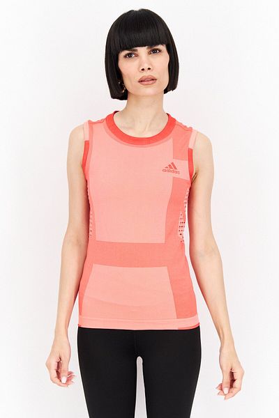 adidas Women Sportswear Fit Eyelet Tennis Tank Top, Scarlet Red