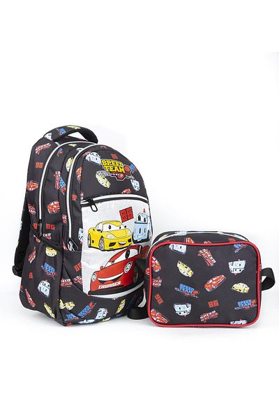 Necati Çanta Primary School Bag with Lunch Box Light Red