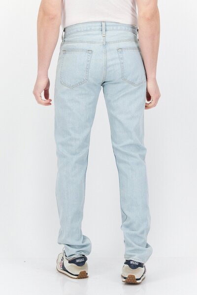 rag & bone Men Classic Fit Mid Waist Washed Non-Stretchable Denim, Blue