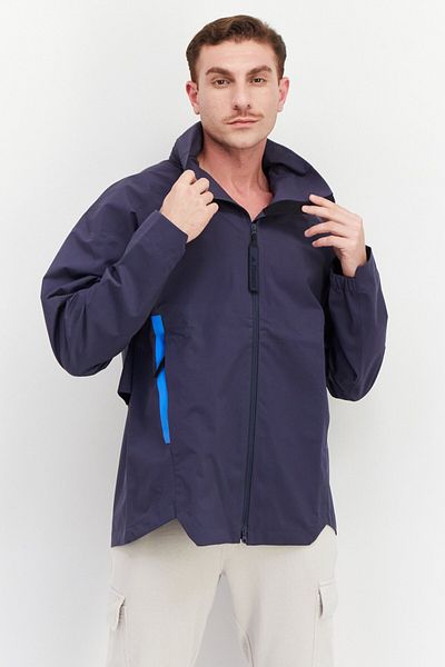 adidas Men Sportswear Fit Long Sleeve Outdoor Jacket, Blue
