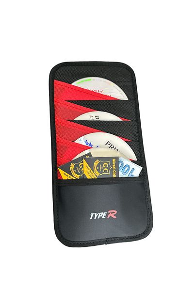 gcstore 1. Quality Black/Red Cd Organizer - Auto Sunshade Compatible