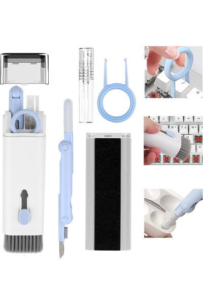 Rever 7in1 Çok Amaçlı Temizlik Kiti Telefon, Ekran, Laptop, Klavye, Telefon, Kulaklık Airpods Temizleyici